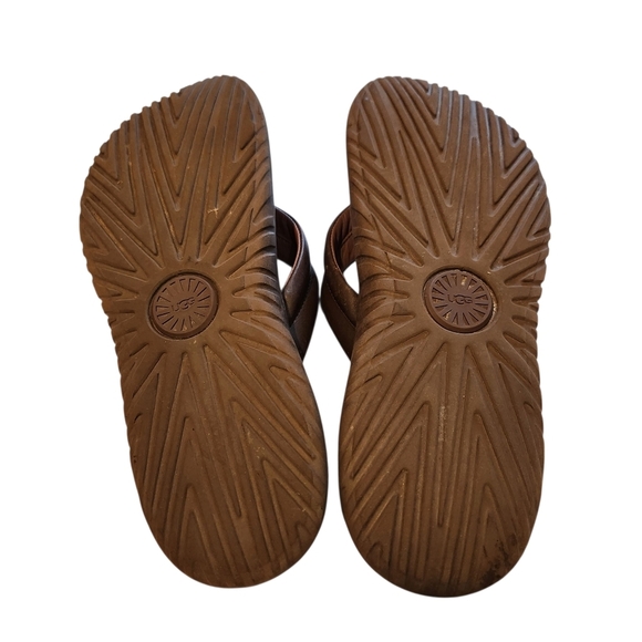 UGG MEN'S UNION FLIP FLOPS CHOCOLATE SZ9 - Picture 5 of 9